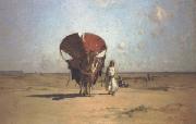 Gustave Guillaumet Dans Les dunes (mk32) oil on canvas